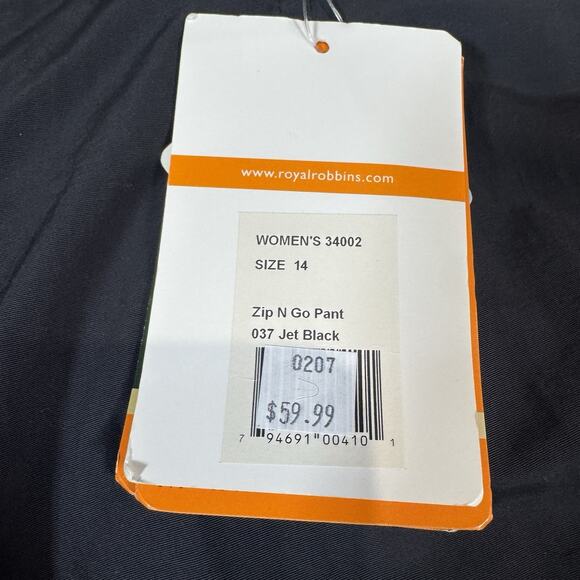 Royal Robbins Hiking Pants Womens 14 Gray Zip N' Go Convertible 34X28 Outdoor - Picture 5 of 15